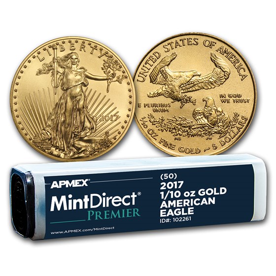 2017 1/10 oz Gold American Eagle (MintDirect® Premier Tube) 2017 1/10 oz Gold American Eagle (MintDirect® Premier Tube)